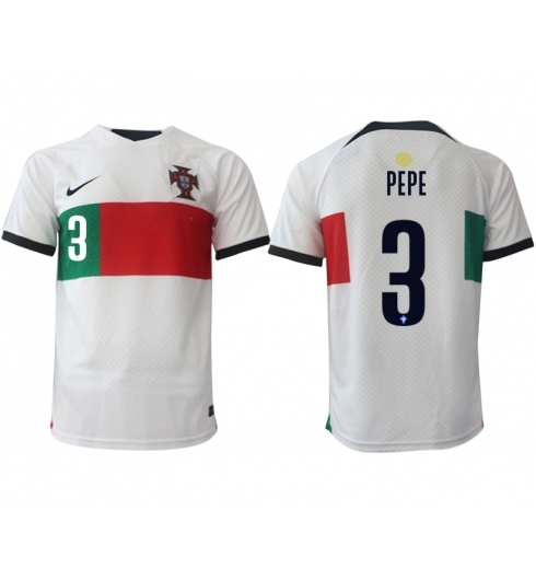 Portugal Pepe #3 Uit tenue WK 2022 Korte Mouwen