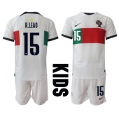 Portugal Rafael Leao #15 Uit tenue Kids WK 2022 Korte Mouwen (+ broek)