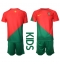 Portugal Thuis tenue Kids WK 2022 Korte Mouwen (+ broek)