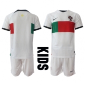 Portugal Uit tenue Kids WK 2022 Korte Mouwen (+ broek)