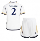 Real Madrid Daniel Carvajal #2 Thuis tenue Kids 2023-24 Korte Mouwen (+ broek)