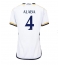 Real Madrid David Alaba #4 Thuis tenue Dames 2023-24 Korte Mouwen