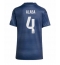 Real Madrid David Alaba #4 Uit tenue Dames 2025-26 Korte Mouwen