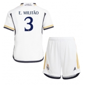Real Madrid Eder Militao #3 Thuis tenue Kids 2023-24 Korte Mouwen (+ broek)