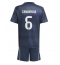 Real Madrid Eduardo Camavinga #6 Uit tenue Kids 2025-26 Korte Mouwen (+ broek)