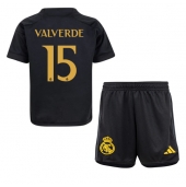 Real Madrid Federico Valverde #15 Derde tenue Kids 2023-24 Korte Mouwen (+ broek)