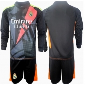 Real Madrid Keeper Uit tenue Kids 2024-25 Lange Mouwen (+ broek)