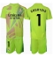 Real Madrid Thibaut Courtois #1 Keeper Derde tenue Kids 2024-25 Korte Mouwen (+ broek)