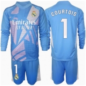 Real Madrid Thibaut Courtois #1 Keeper Thuis tenue Kids 2024-25 Lange Mouwen (+ broek)