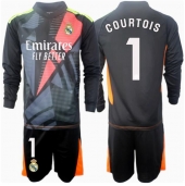 Real Madrid Thibaut Courtois #1 Keeper Uit tenue Kids 2024-25 Lange Mouwen (+ broek)
