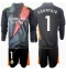 Real Madrid Thibaut Courtois #1 Keeper Uit tenue Kids 2024-25 Lange Mouwen (+ broek)