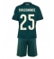 Real Madrid Yan Diomande #25 Uit tenue Kids 2026-27 Korte Mouwen (+ broek)
