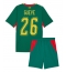 Senegal Pape Gueye #26 Uit tenue Kids WK 2026 Korte Mouwen (+ broek)