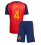 Spanje Eric Garcia #4 Thuis tenue Kids WK 2026 Korte Mouwen (+ broek)