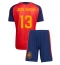 Spanje Joan Garcia #13 Thuis tenue Kids WK 2026 Korte Mouwen (+ broek)