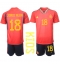 Spanje Jordi Alba #18 Thuis tenue Kids WK 2022 Korte Mouwen (+ broek)