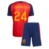 Spanje Marc Cucurella #24 Thuis tenue Kids WK 2026 Korte Mouwen (+ broek)