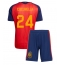Spanje Marc Cucurella #24 Thuis tenue Kids WK 2026 Korte Mouwen (+ broek)