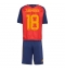 Spanje Martin Zubimendi #18 Thuis tenue Kids WK 2026 Korte Mouwen (+ broek)