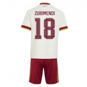 Spanje Martin Zubimendi #18 Uit tenue Kids WK 2026 Korte Mouwen (+ broek)
