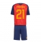 Spanje Mikel Oyarzabal #21 Thuis tenue Kids WK 2026 Korte Mouwen (+ broek)