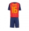 Spanje Rodri Hernandez #16 Thuis tenue Kids WK 2026 Korte Mouwen (+ broek)
