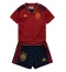 Spanje Thuis tenue Kids WK 2022 Korte Mouwen (+ broek)