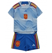 Spanje Uit tenue Kids WK 2022 Korte Mouwen (+ broek)
