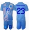 Spanje Unai Simon #23 Keeper Thuis tenue Kids EK 2024 Korte Mouwen (+ broek)