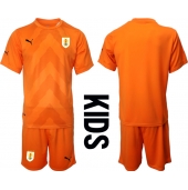 Uruguay Keeper Uit tenue Kids WK 2022 Korte Mouwen (+ broek)