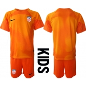 Verenigde Staten Keeper Thuis tenue Kids WK 2022 Korte Mouwen (+ broek)