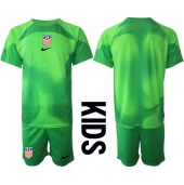 Verenigde Staten Keeper Uit tenue Kids WK 2022 Korte Mouwen (+ broek)