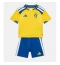 Zweden Thuis tenue Kids WK 2026 Korte Mouwen (+ broek)