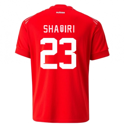 Zwitserland Xherdan Shaqiri #23 Thuis tenue WK 2022 Korte Mouwen